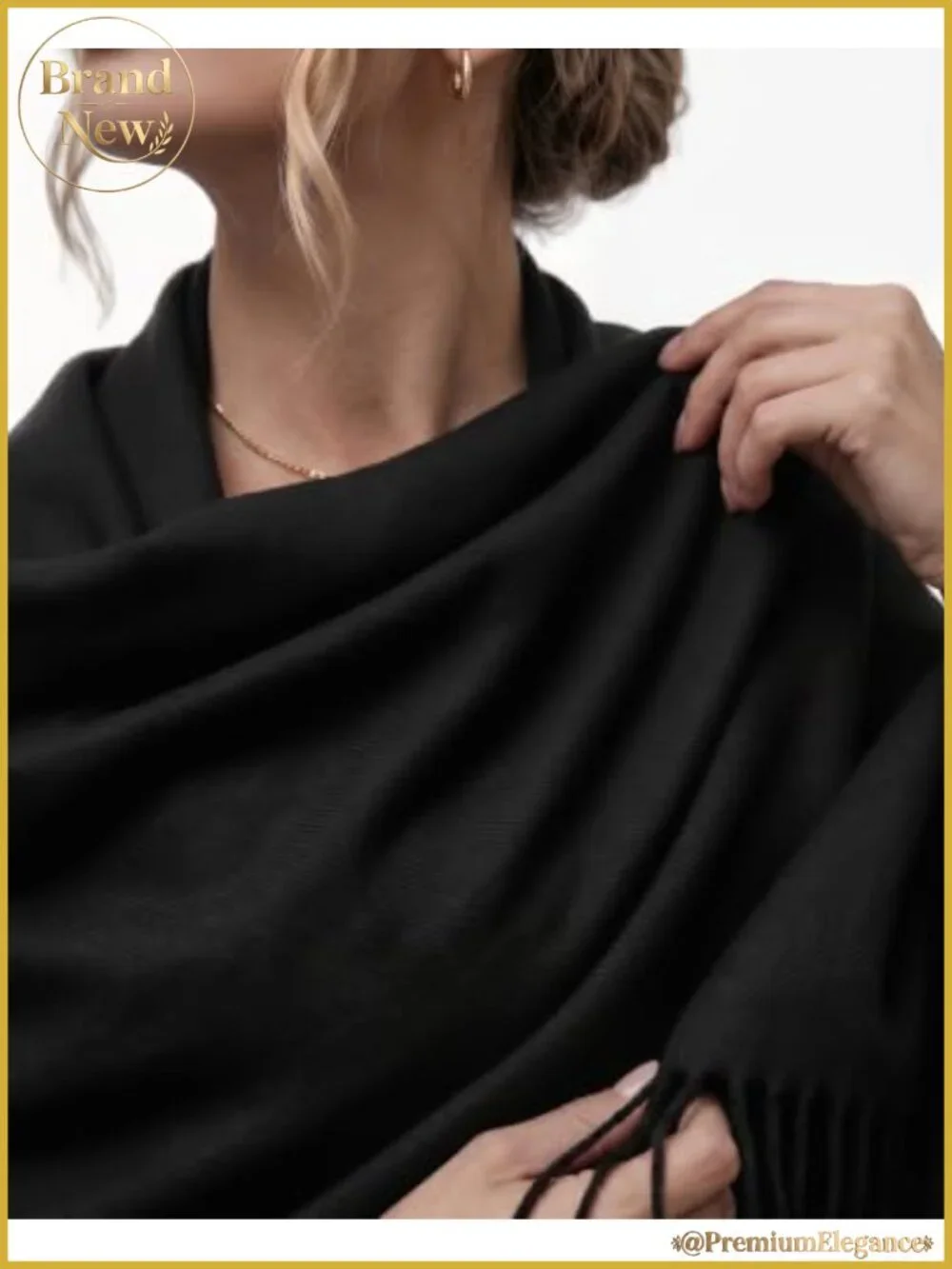 Buttery Soft Pashmina Shawl Wrap Wedding Bridal Evening Scarf Fringe